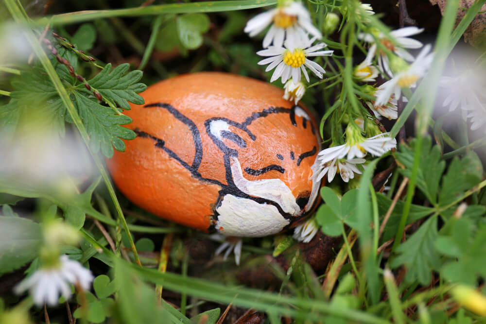 painted garden stone diy home project stay home